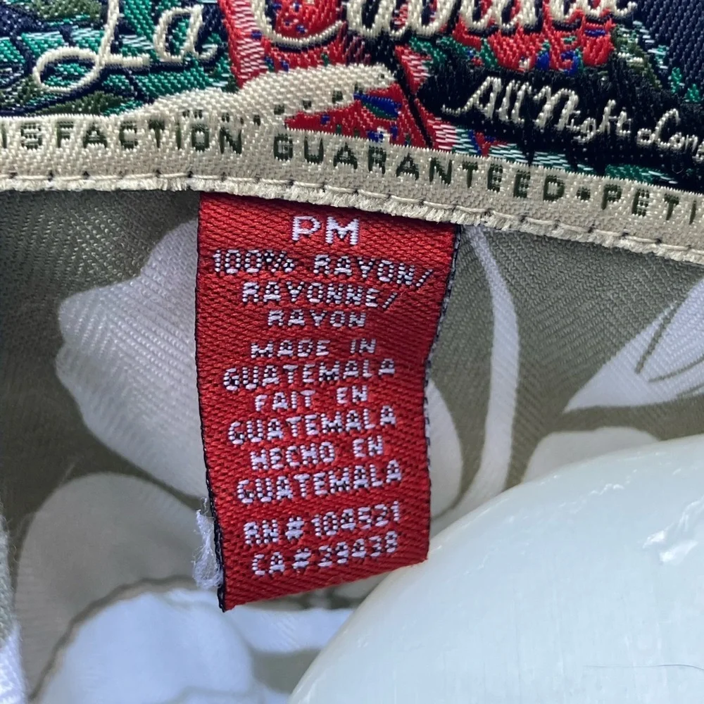 La Cabana PM floral Hawaiian tropical print button down shirt
